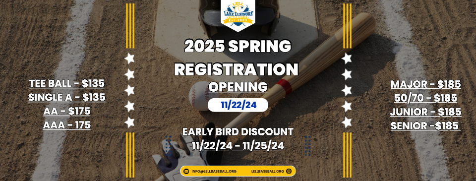 2025 Spring Registration Opening 11/22