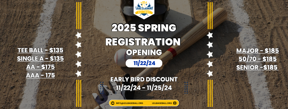 2025 Spring Registration Opening 11/22